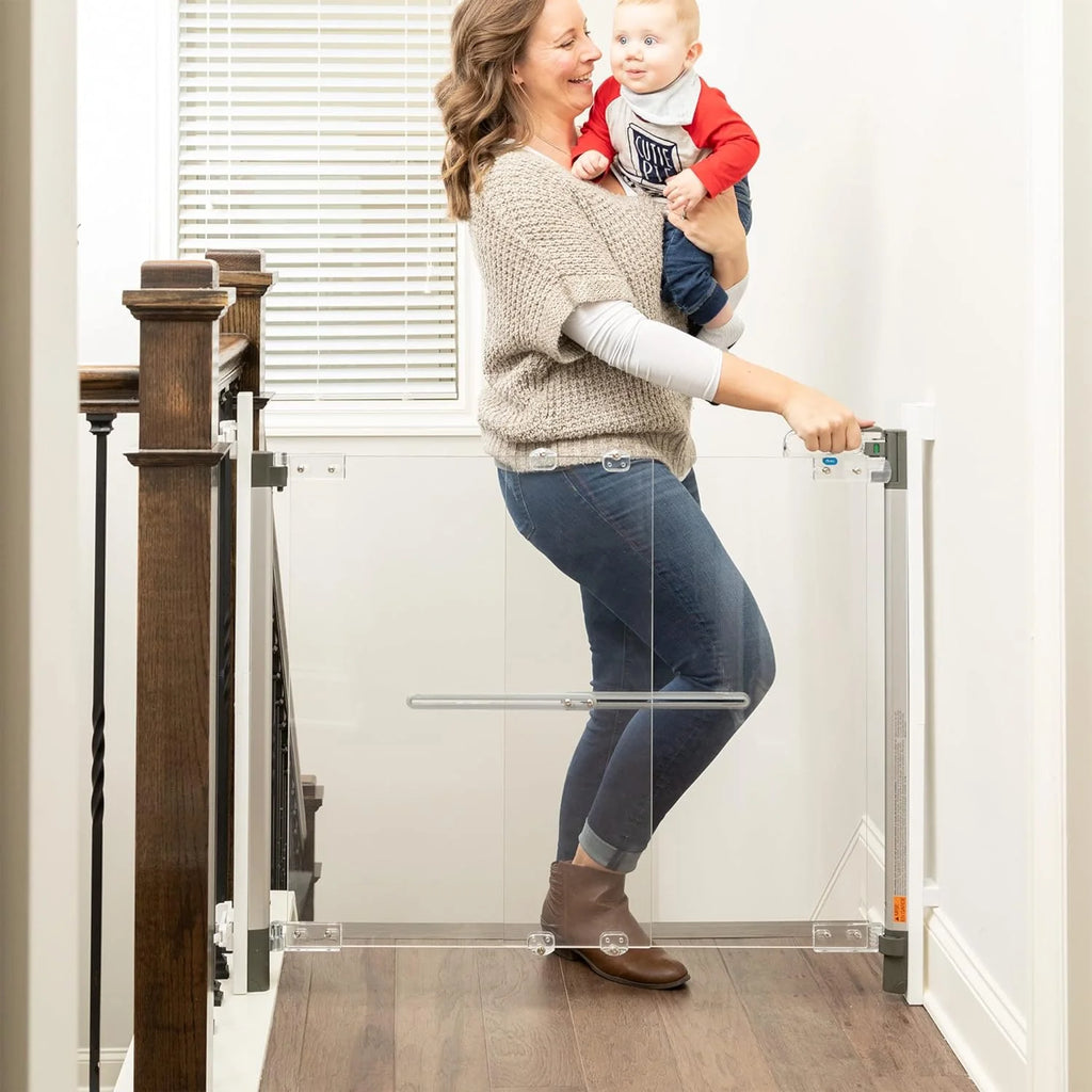Crystal Designer Baby Safety Gate - Meets Tougher European Standards - Modern Design and Unparalleled Safety - Beauty & Safety Together at Last - Simple Installation / Hardware Mount - image 9