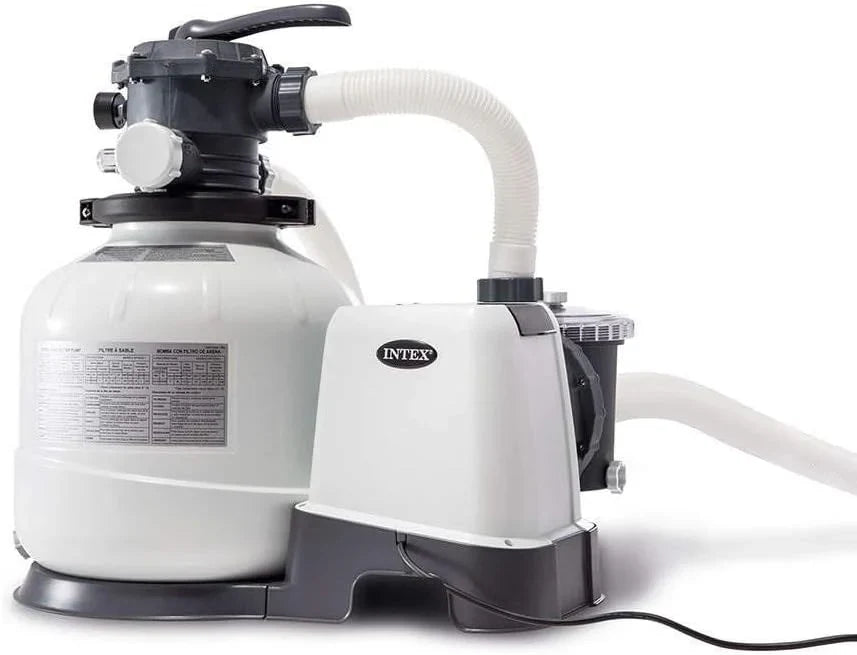 Intex 26651EG Krystal Clear 16 Inch 3,000 GPH Above Ground Pool Sand Filter Pump with Automatic Timer, GFCI, and 6 Function C