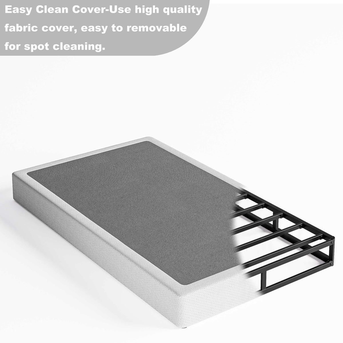 ULIESC 7 Inch Full Size Box Spring, Full Box Spring Only, Metal Box Spring Full with Fabric Cover, Sturdy Mattress Foundation, Noise Free, Non-Slip - image 9