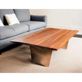 Rustic Brown Live Edge Coffee Table Made from 31" Mango Wood - image 1
