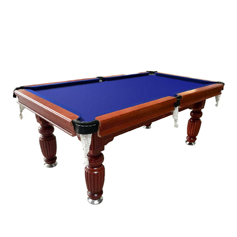 Classic Slate Pool Table with Cues and Balls Set for Home or Lounge, Walnut Wood, 8FT - image 4
