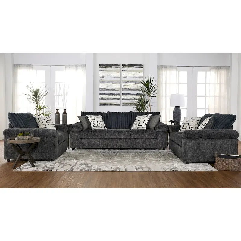 Roundhill Furniture Nason Wide Wale Corduroy Sofa, Loveseat, and Cuddle Chair Collection - image 4