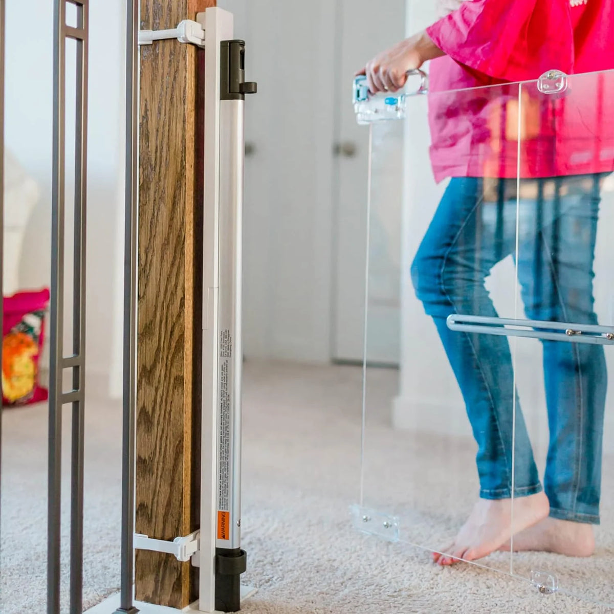 Crystal Designer Baby Safety Gate - Meets Tougher European Standards - Modern Design and Unparalleled Safety - Beauty & Safety Together at Last - Simple Installation / Hardware Mount - image 7