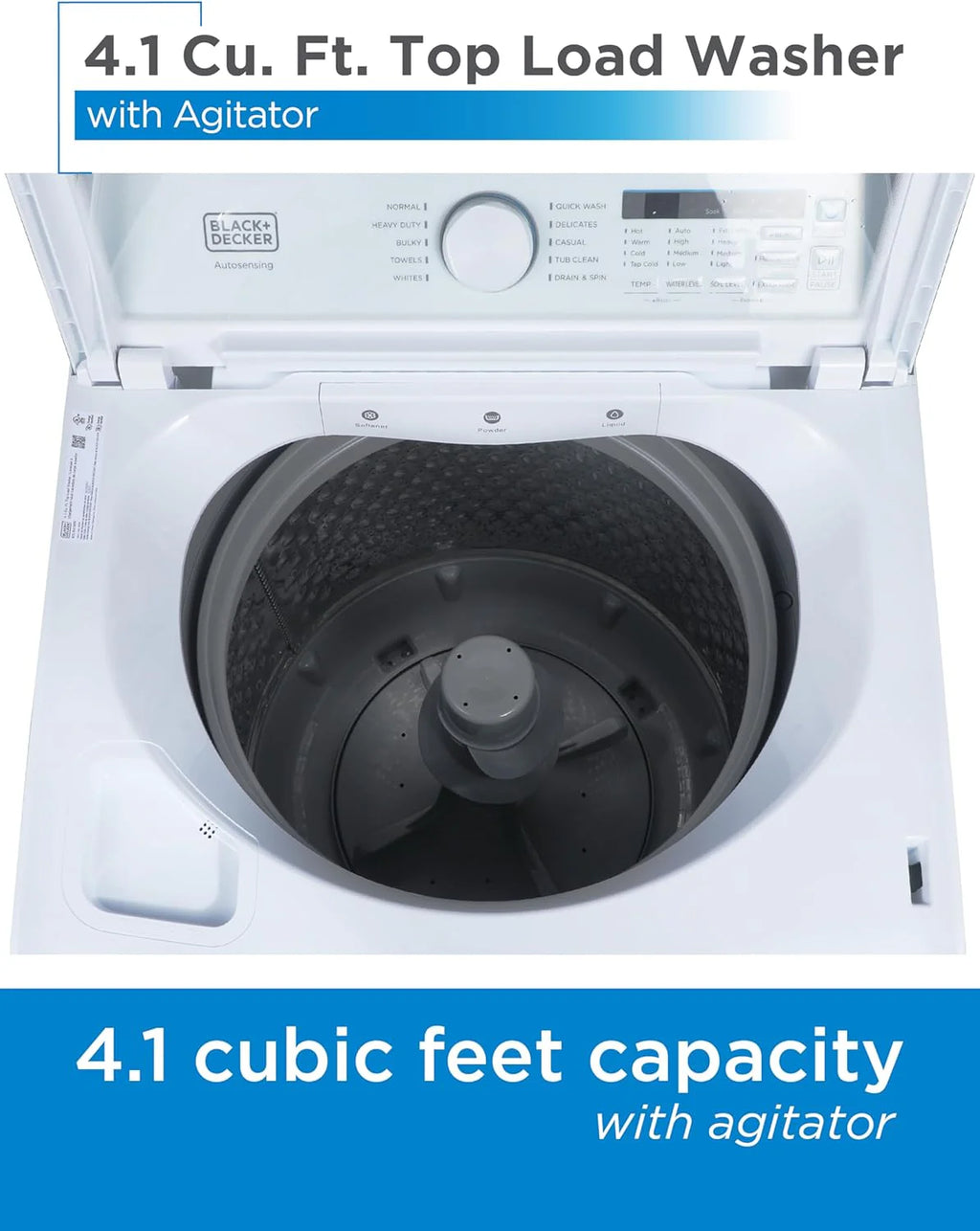 BLACK+DECKER 0.9 Cu. Ft. Portable Washing Machine - 5 Wash Cycles - image 19