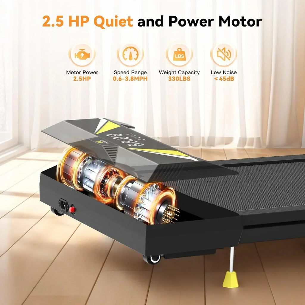 Walking Vibration Pad with APP, 3 in 1 Under Desk Treadmill, 2.5HP Low Noise Walking Treadmill Pad with Remote Control,Portab