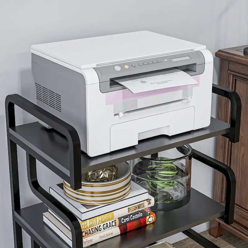 HOMCOM Industrial 3-Tier Printer Stand with Storage - Versatile Metal Rack for Home Office - image 20