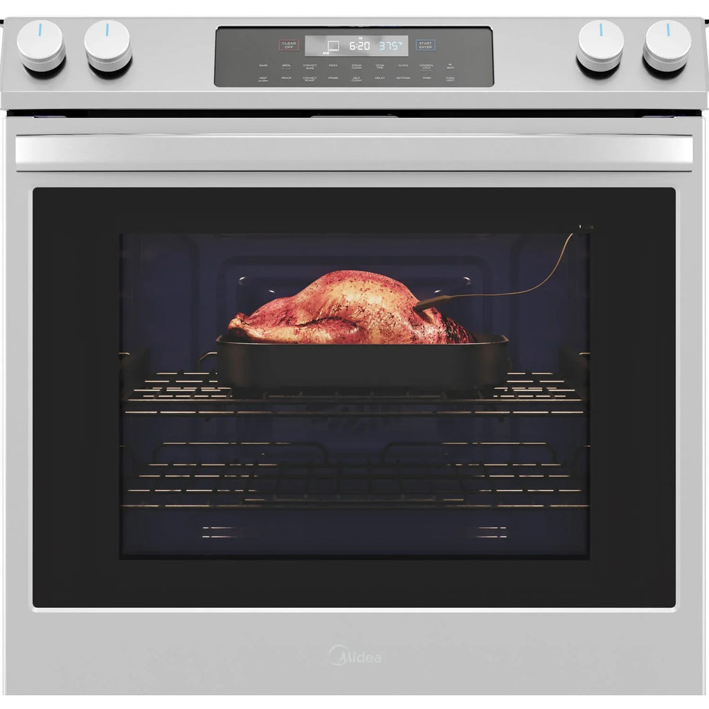 Midea 30-In Slide-In Electric Range with Wi-Fi Connectivity and Fan Convection, Stainless Steel,  MES30S2AST - image 6