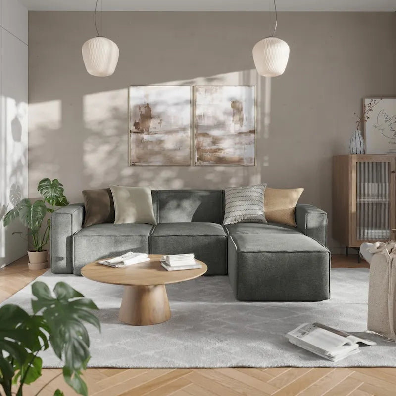 Modern Left Armrest Modular Sectional Sofa Chair - image 33