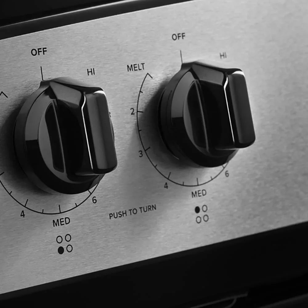 Amana? Brand New Model - AER6303MMS 30-inch Electric Range with 4.8 Cu ft oven. - assembled product Depth: 27.5- - assembled product height: 46.08- - assembled product Width: 30- - image 3