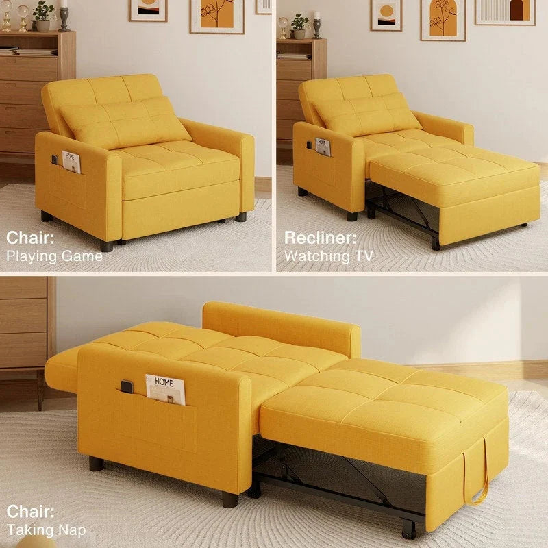3-in-1 Adjustable Pull-Out Sleeper Sofa Bed With 330 Pounds Capacity
