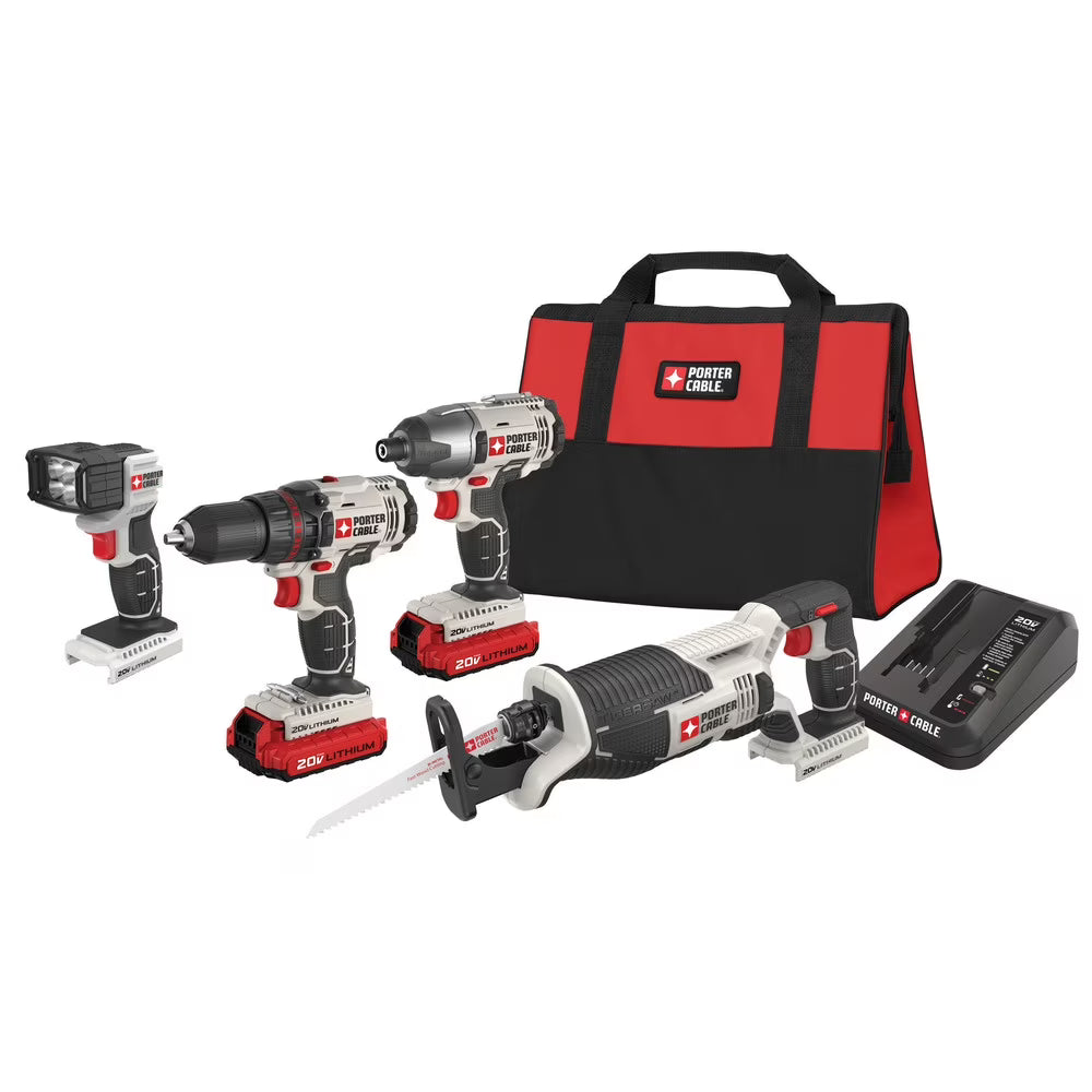 Porter Cable 20V MAX Cordless 4 tool Combo Kit 20 volt - image 1