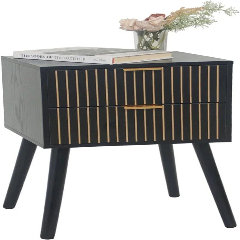 Modern Mid-Century Nightstand with Dual Drawers - image 5