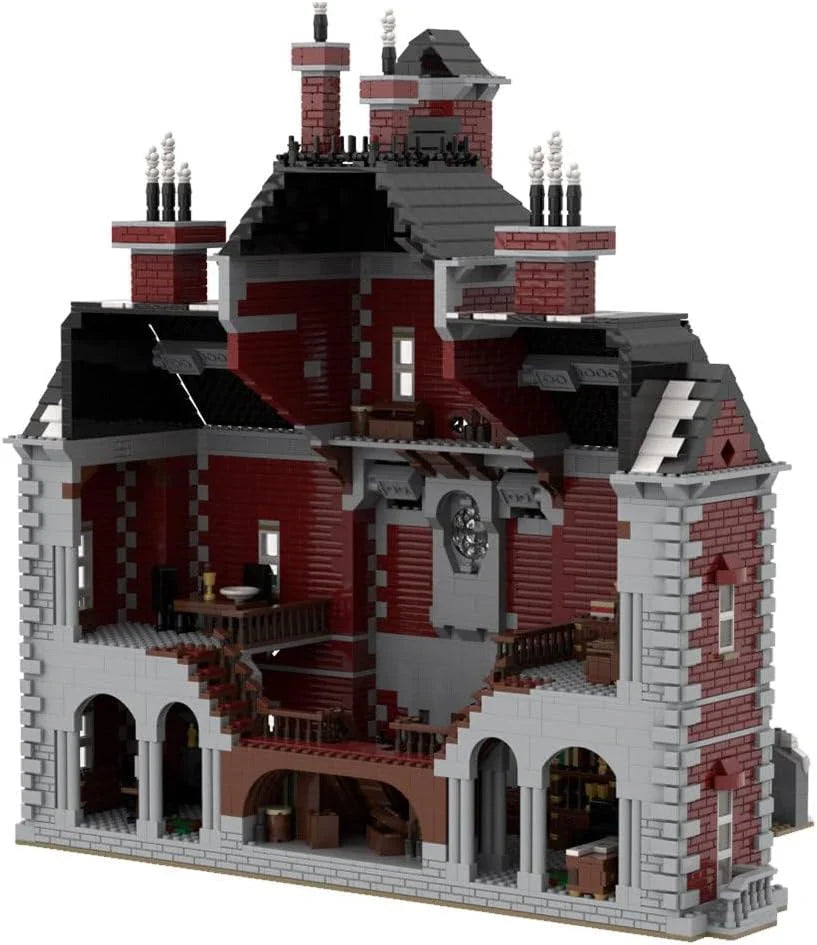 Christmas Country Church Building Kit, MOC-147549 Winter Modular Building Blocks Christmas House Building Block Building Toy 
