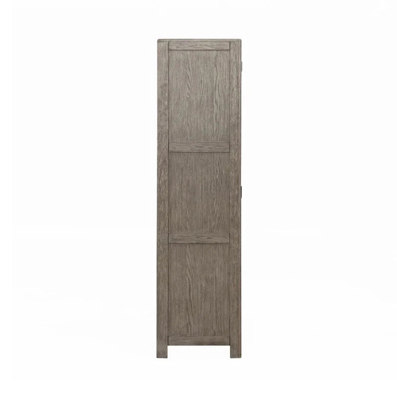 Skyview Lodge Cobblestone Oak Armoire - Spacious Bedroom Storage (54" W x 20" D x 75" H) - image 4