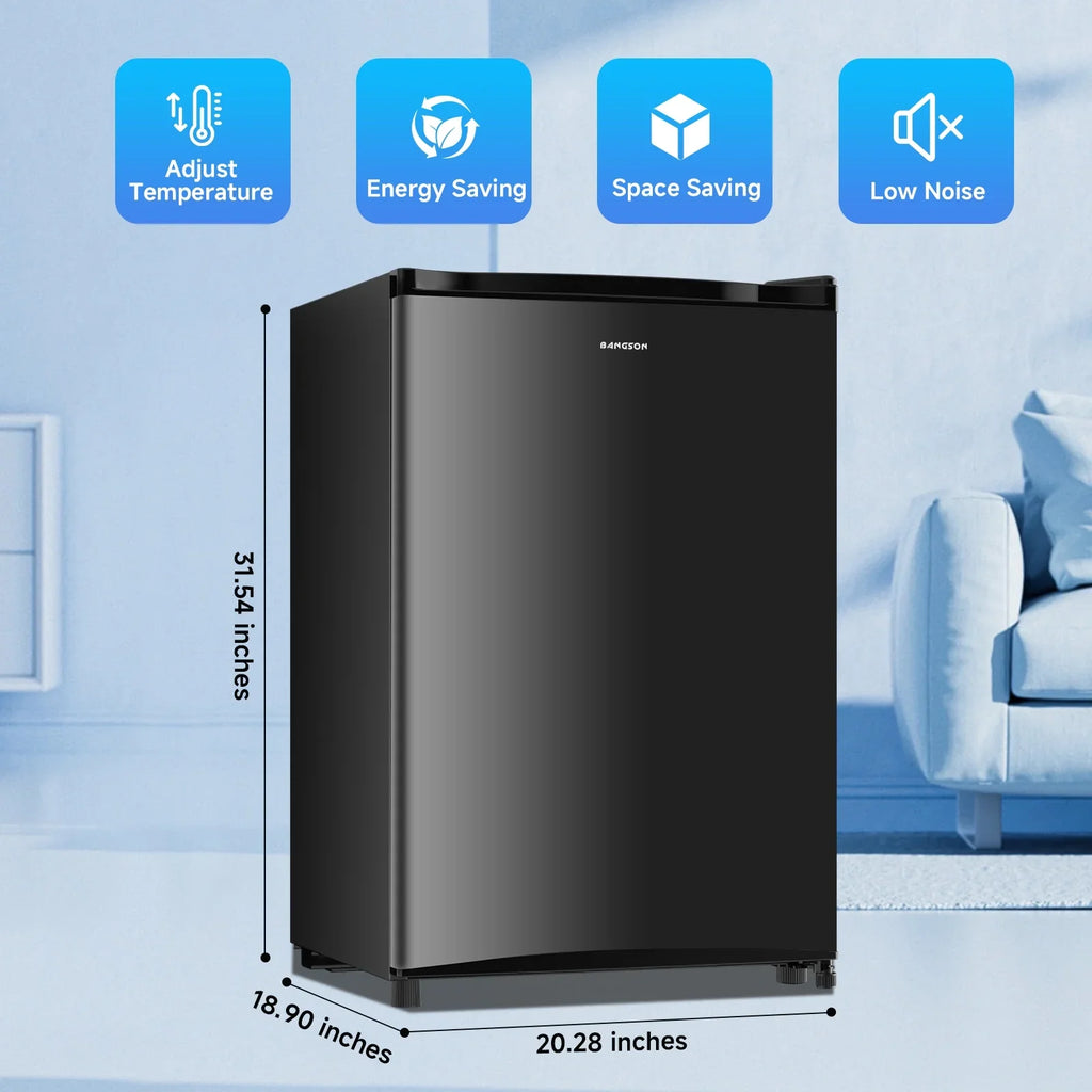 BANGSON 3.0 Cu.ft Compact Upright Freezer, Energy-Saving Mini Freezer with Adjustable Thermostat,Black - image 8