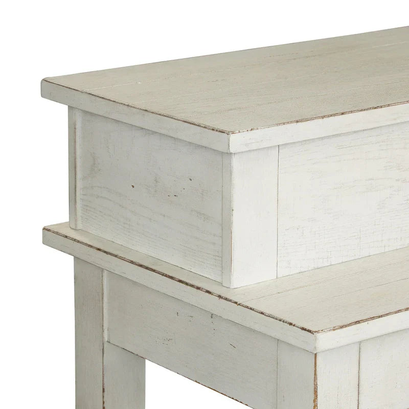 Distressed White 4-Piece Modern Farmhouse Flea Market Set - image 9