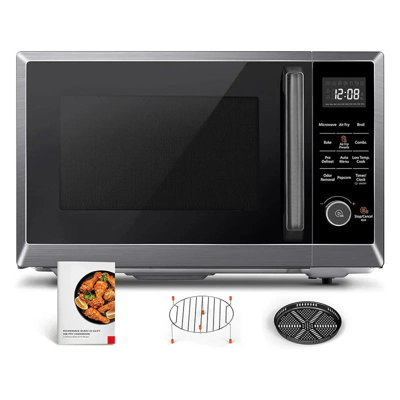 Air Fryer Combo 8-in-1 Countertop Microwave Oven, with Convection, Broil, Odor Removal Mode, 12.4" Position Memory Turntable,