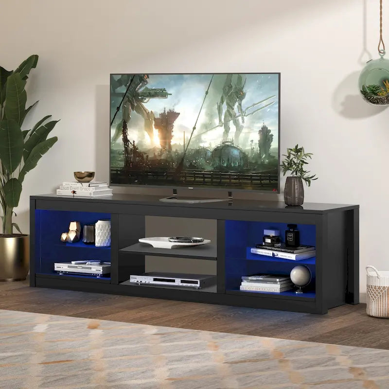 66-Inch Contemporary RGB LED TV Stand Console for TVs Up to 75 Inches - image 2
