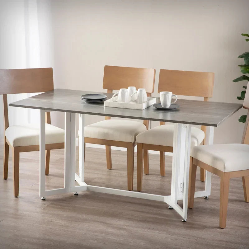 SEI Furniture Driness Grey Folding Drop Leaf Table - image 1