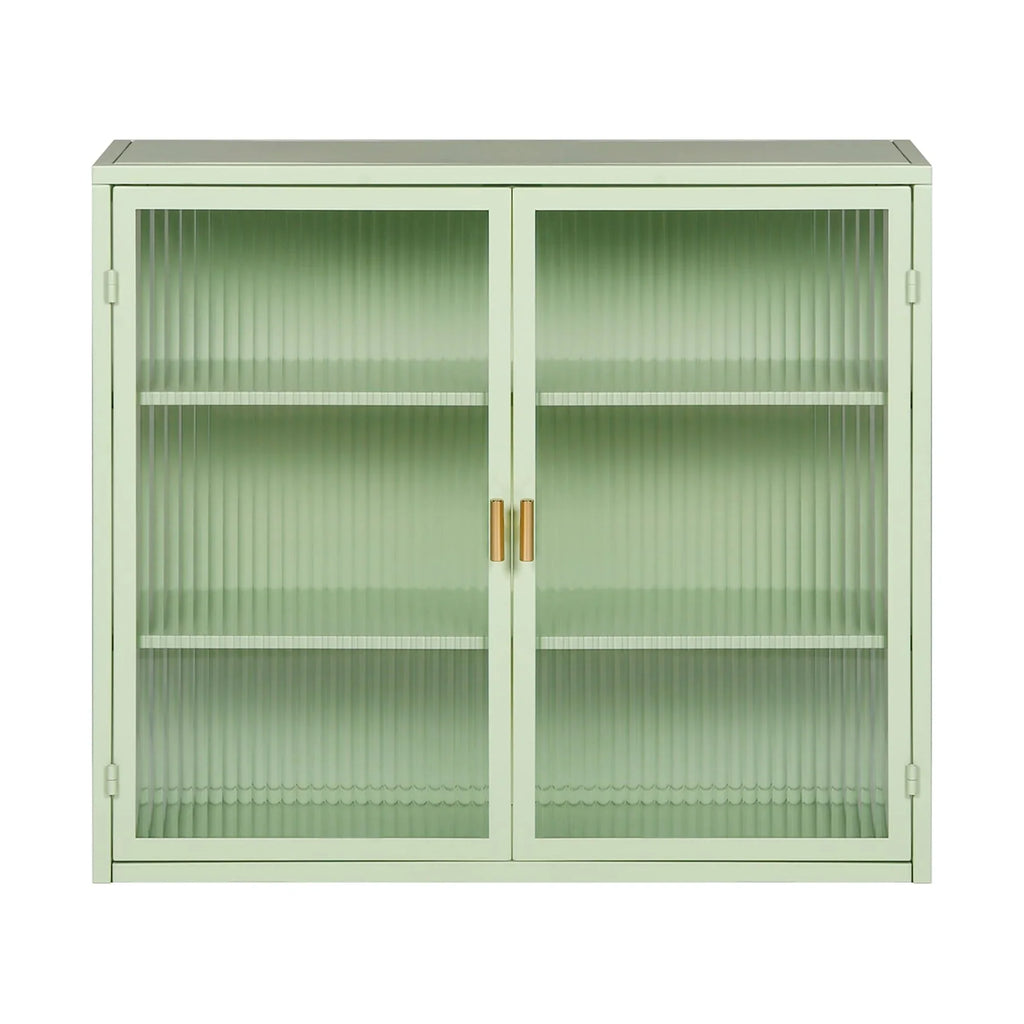 27.56"Modern Wall Cabinet with Glass Doors, Bathroom Cabinet with Featuring Three-tier Storage for Entryway Living Room, Bathroom or Dining Room - image 4