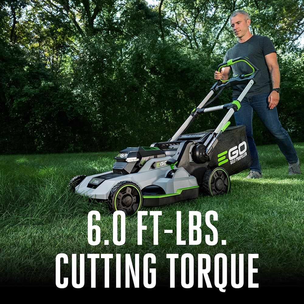 EGO Power+ 21-Inch 56V Self-Propelled Cordless Lawn Mower with 2x 4.0Ah Batteries & Rapid Charger, Black - image 4